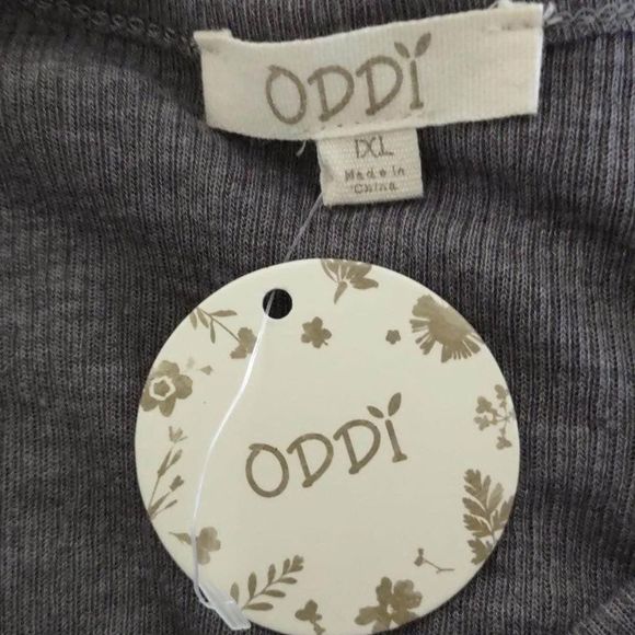 NWT 1X ODDY  Gray Tunic Blouse 22” pit-pit 30” length fits like XL C3454 - Picture 5 of 6